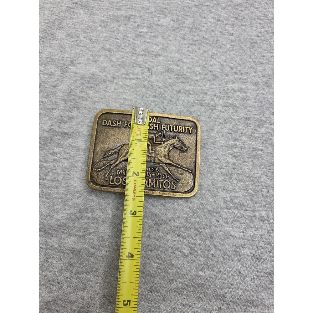 Rare Skoal Dash For Cash Million Dollar Race Brass Belt Buckle